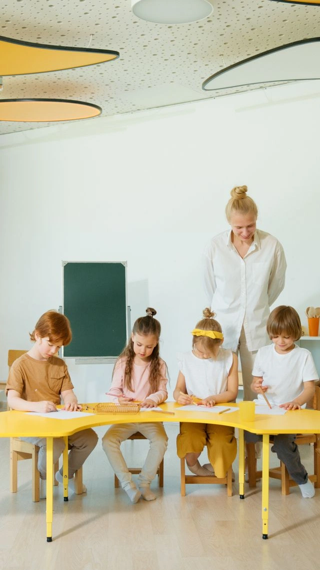 Children enjoying a classroom activity